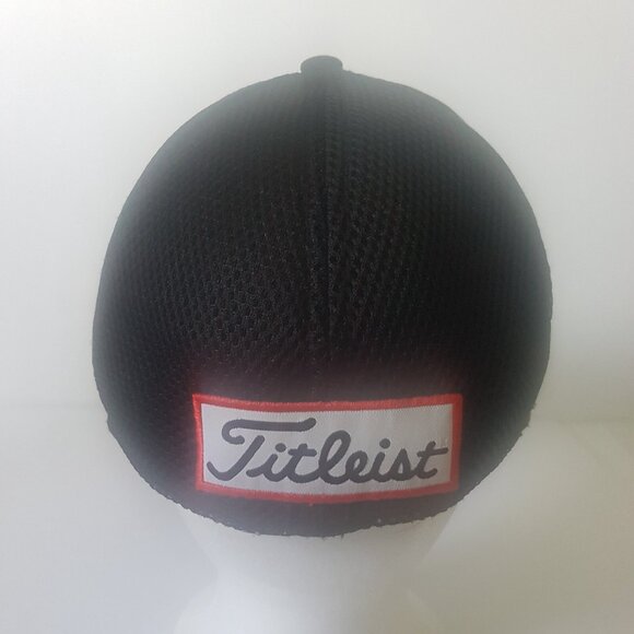 TITLEIST Black Cap Hat Golf's Medium/Large Adult New Era FJ Pro V1 Baseball Hat - Picture 3 of 12